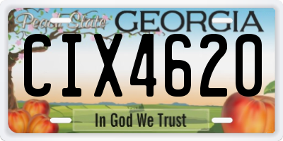 GA license plate CIX4620