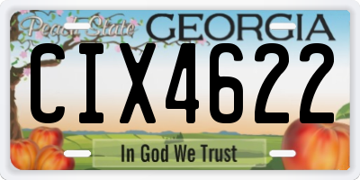 GA license plate CIX4622
