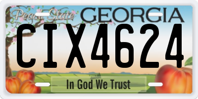 GA license plate CIX4624