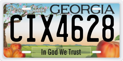 GA license plate CIX4628