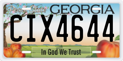 GA license plate CIX4644