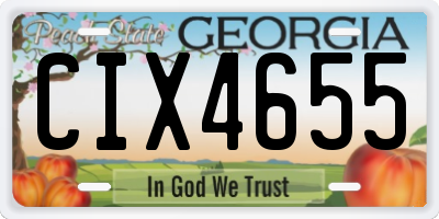GA license plate CIX4655