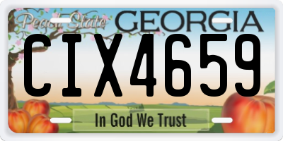 GA license plate CIX4659