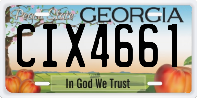 GA license plate CIX4661