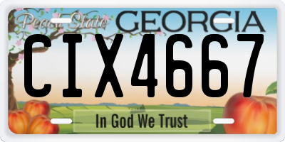 GA license plate CIX4667
