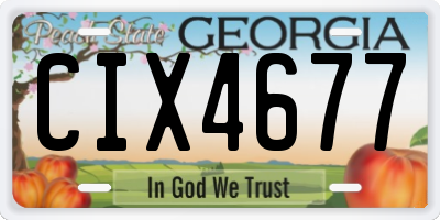 GA license plate CIX4677
