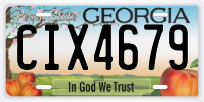GA license plate CIX4679