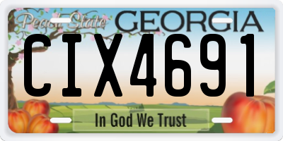 GA license plate CIX4691