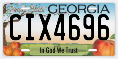 GA license plate CIX4696