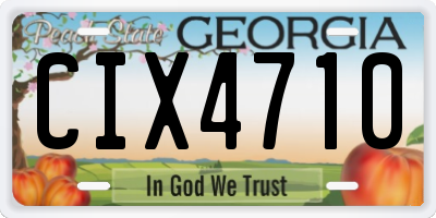 GA license plate CIX4710