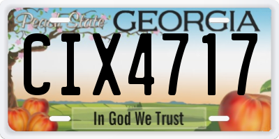 GA license plate CIX4717