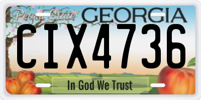 GA license plate CIX4736