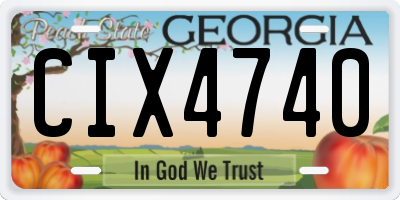 GA license plate CIX4740
