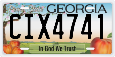 GA license plate CIX4741
