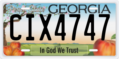 GA license plate CIX4747
