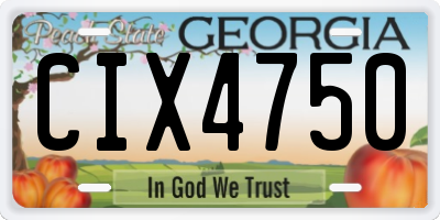 GA license plate CIX4750