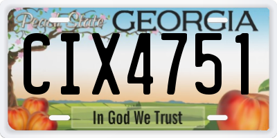 GA license plate CIX4751