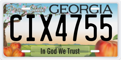GA license plate CIX4755