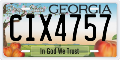 GA license plate CIX4757