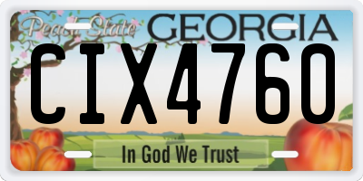 GA license plate CIX4760