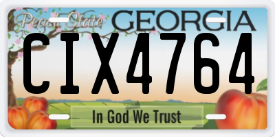 GA license plate CIX4764