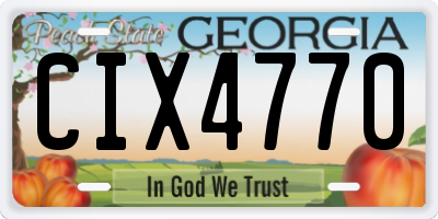 GA license plate CIX4770