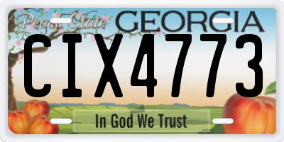 GA license plate CIX4773