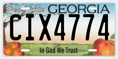 GA license plate CIX4774