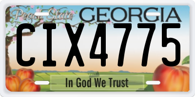 GA license plate CIX4775