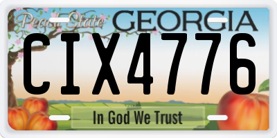 GA license plate CIX4776