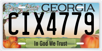 GA license plate CIX4779