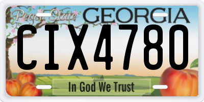 GA license plate CIX4780