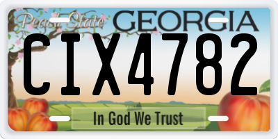 GA license plate CIX4782