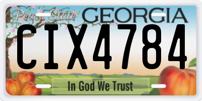 GA license plate CIX4784