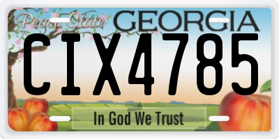 GA license plate CIX4785