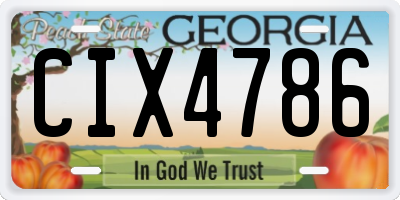 GA license plate CIX4786