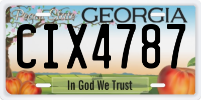 GA license plate CIX4787