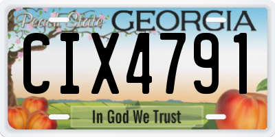 GA license plate CIX4791