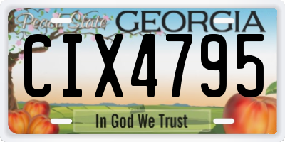 GA license plate CIX4795