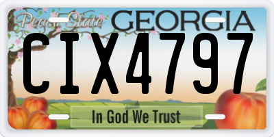 GA license plate CIX4797