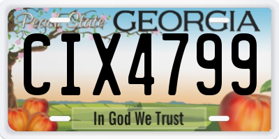 GA license plate CIX4799