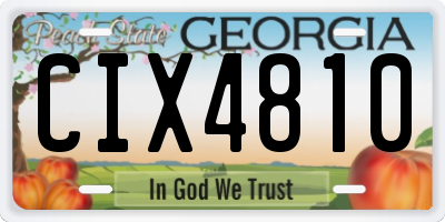 GA license plate CIX4810