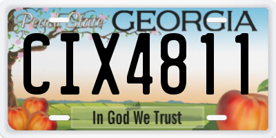 GA license plate CIX4811