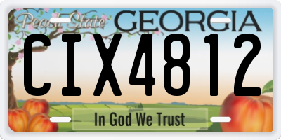 GA license plate CIX4812