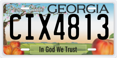 GA license plate CIX4813