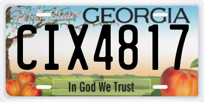 GA license plate CIX4817
