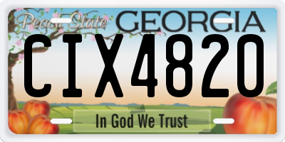 GA license plate CIX4820