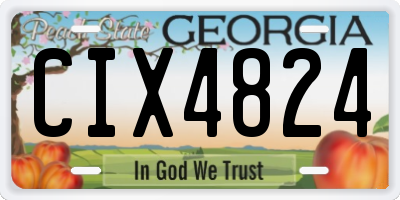 GA license plate CIX4824