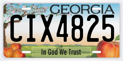 GA license plate CIX4825
