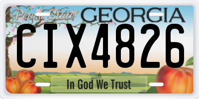 GA license plate CIX4826